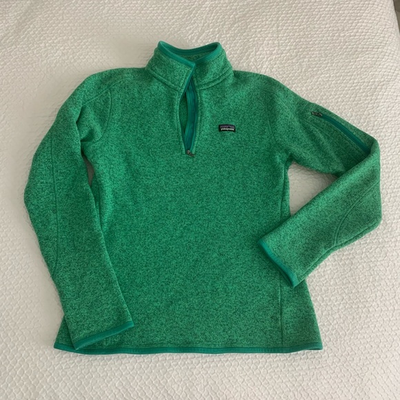 Patagonia Women’s Quarter Zip Better Sweater Green Medium - Picture 1 of 3